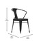 Flash Furniture 5PC Black Table and Chairs with Poly Resin Finish SB-T11C4-T-BK-GG - alternate 2